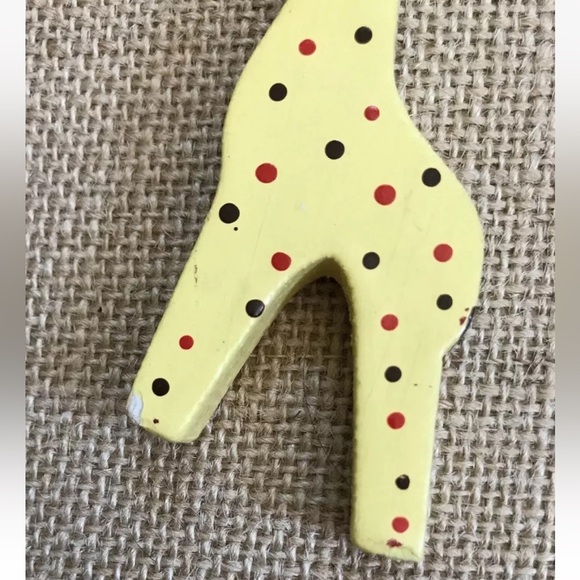Mini Polka Dot Giraffe With Hat Wood Figure Crafting Funny Whimsical Novelty - Picture 4 of 6